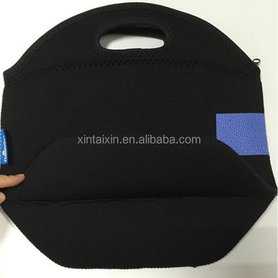 কারখানা নরম অনুভূতি neoprene কুলার ব্যাগ হ্যান্ডেল সঙ্গে neoprene লাঞ্চ ব্যাগ তৈরি