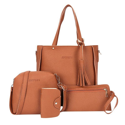 4Pcs/সেট মহিলাদের PU ক্রসবডি ব্যাগ সেট লেদার শোল্ডার ব্যাগ মহিলাদের পার্স