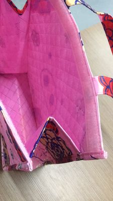 ব্যক্তিগতকৃত শপিং ব্যাগ রঙিন ক্যানভাস উপাদান Foldable উচ্চ - শেষ প্রকার
